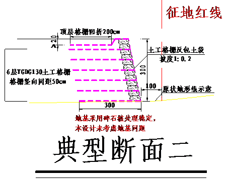 加筋边坡处置惩罚典范断面-南昌球盟会环？？？？？萍脊煞萦邢薰